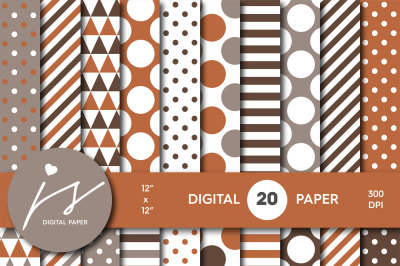 Copper and brown digital paper, MI-677