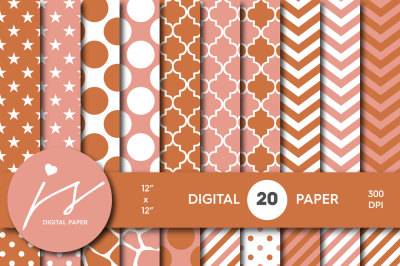 Copper and pink digital paper, MI-427A