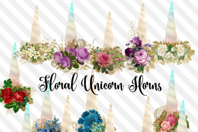Floral Unicorn Horns