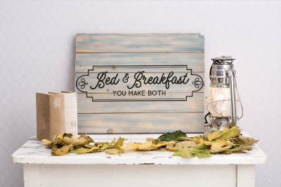Bed & Breakfast Sign SVG
