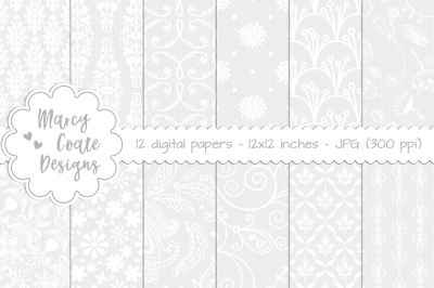 Lace Background Set 1, lace digital papers, wedding, save the date, planner, sticker, scrapbooking, card making