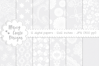 Lace Background Set 2, lace digital papers, wedding, save the date, planner, sticker, scrapbooking, card making