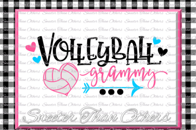 Volleyball svg Volleyball Grammy svg Design Vinyl SVG and DXF Files Volleyball design cut file, Silhouette, Cameo, Cricut, Instant Download