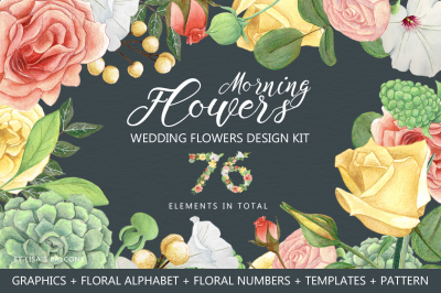 Wedding Morning Flowers Design Kit