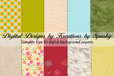 Summer Fun Digital Background Papers