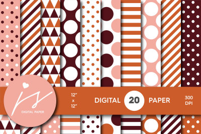 Copper and blush pink digital paper, MI-711