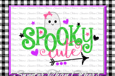 Halloween svg, Spooky Cute Svg Boo Ghost Design svg Dxf Silhouette Studios Cameo Cricut cut file INSTANT DOWNLOAD Vinyl Design, Htv Scal Mtc