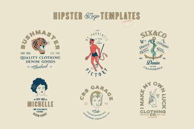 16 Hipster Logo Templates
