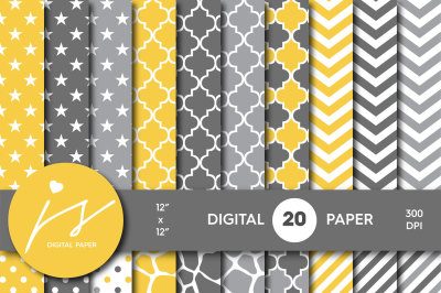 Yellow digital paper and gray digital paper, BU-02