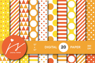 Yellow digital paper and orange digital paper, MI-697