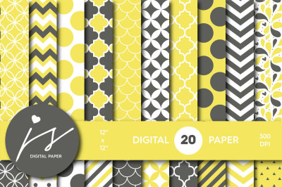 Dark gray digital paper and bright yellow digital paper, MI-271A