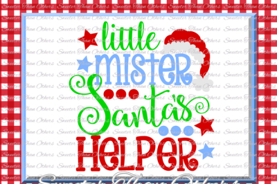 Little Mister Santa's Helper Svg, Christmas svg, Dxf Silhouette Studios, Cameo Cricut cut file INSTANT DOWNLOAD, Vinyl Design, Htv Scal Mtc