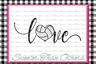 Volleyball svg Love Volleyball svg Design Vinyl SVG DXF File Volleyball design cut file, Silhouette, Cameo Cricut, Instant Download