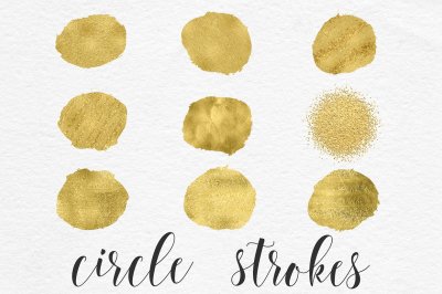 Gold Shimmer Circles - Gold Foil