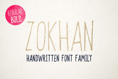 Zokhan - Handwritten Font Family