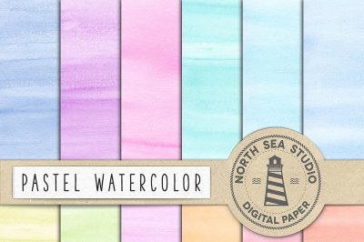 Pastel Watercolor Digital Paper