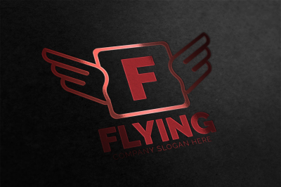 Flying F Letter Logo