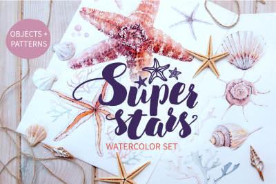 SUPER STARS watercolor set