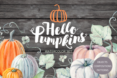 Hello Pumpkins watercolor set