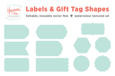 Labels and Gift Tag Shapes