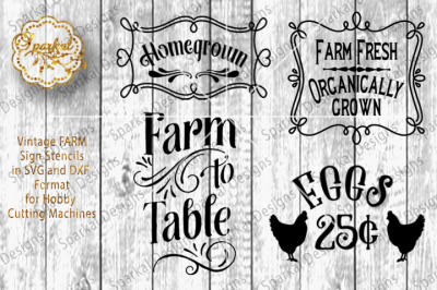 Farm to Table Market Sign SVG.DXF.EPS.PNG Cut File