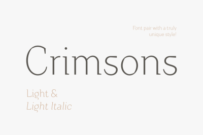 Crimsons — Light & Light Italic