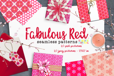 Fabulous Red Seamless Patterns