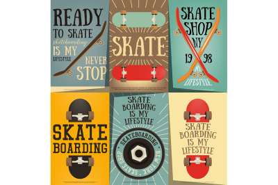 Skateboard Posters Set