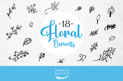 Floral Elements SVG