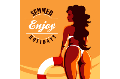 Enjoy Summer Holidays Emblem