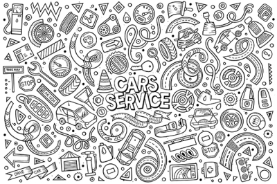 Cars Service Objects &amp; Symbols Set