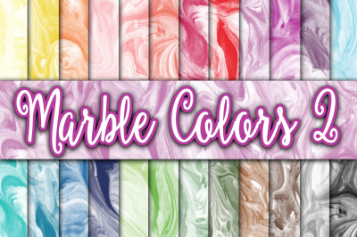 Marble Colors Digital Paper Textures - Set 2