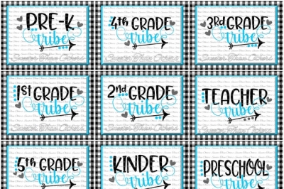 School Tribe SVG Bundle Teacher Tribe Svg, First Day of School SVG and DXF Files Silhouette Studios Cameo Cricut, Instant Download Scal