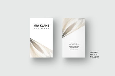 Business card template with abstract design