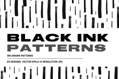 Black Ink - 20 Vector Patterns