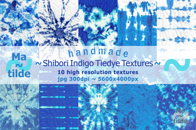 Handmade Shibori Indigo Tiedye Textures