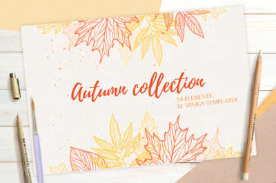 Hand drawn Autumn collection. Fall