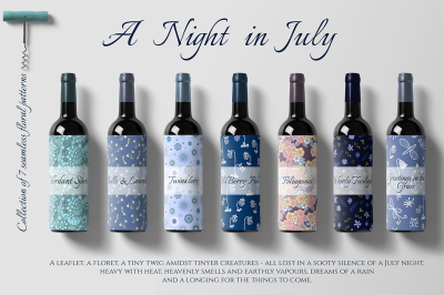 A Night in July. Collection of floral prints.