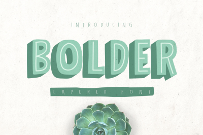 Bolder Layered Font