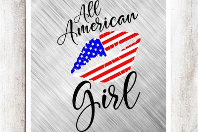 All American Girl Lips SVG/DXF/EPS File