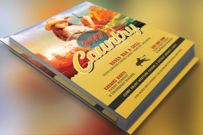 Country Bar Grill Flyer Template