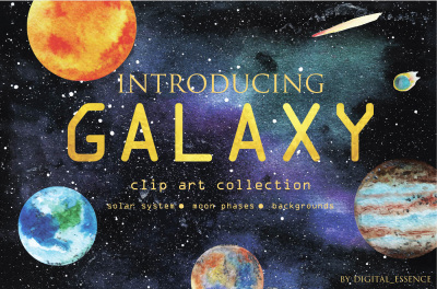 Galaxy clip art collection