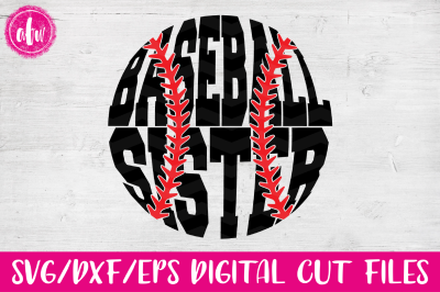 Baseball Sister - SVG, DXF, EPS Cut File