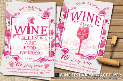 Wine Festival Vintage Flyer 