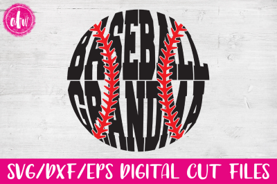 Baseball Grandma - SVG, DXF, EPS Cut File