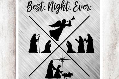 Best Night Ever Nativity SVG/DXF/EPS file