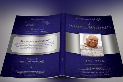 Dignity Funeral Program Photoshop Template