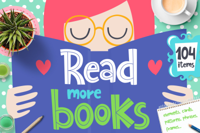 Read More Books - Clipart Collection