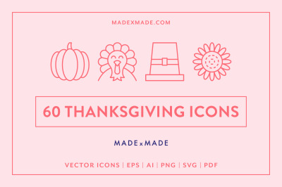 Line Icons &ndash; Thanksgiving
