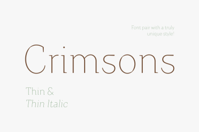 Crimsons — Thin & Thin Italic